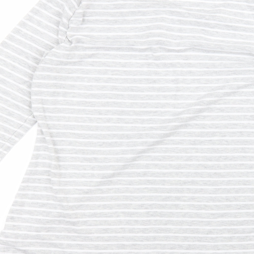 Love leisure Womens White Striped Pullover Jumper Size 16