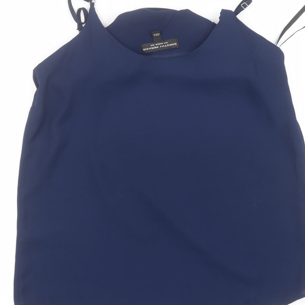 Dorothy Perkins Womens Blue Basic Blouse Size 8