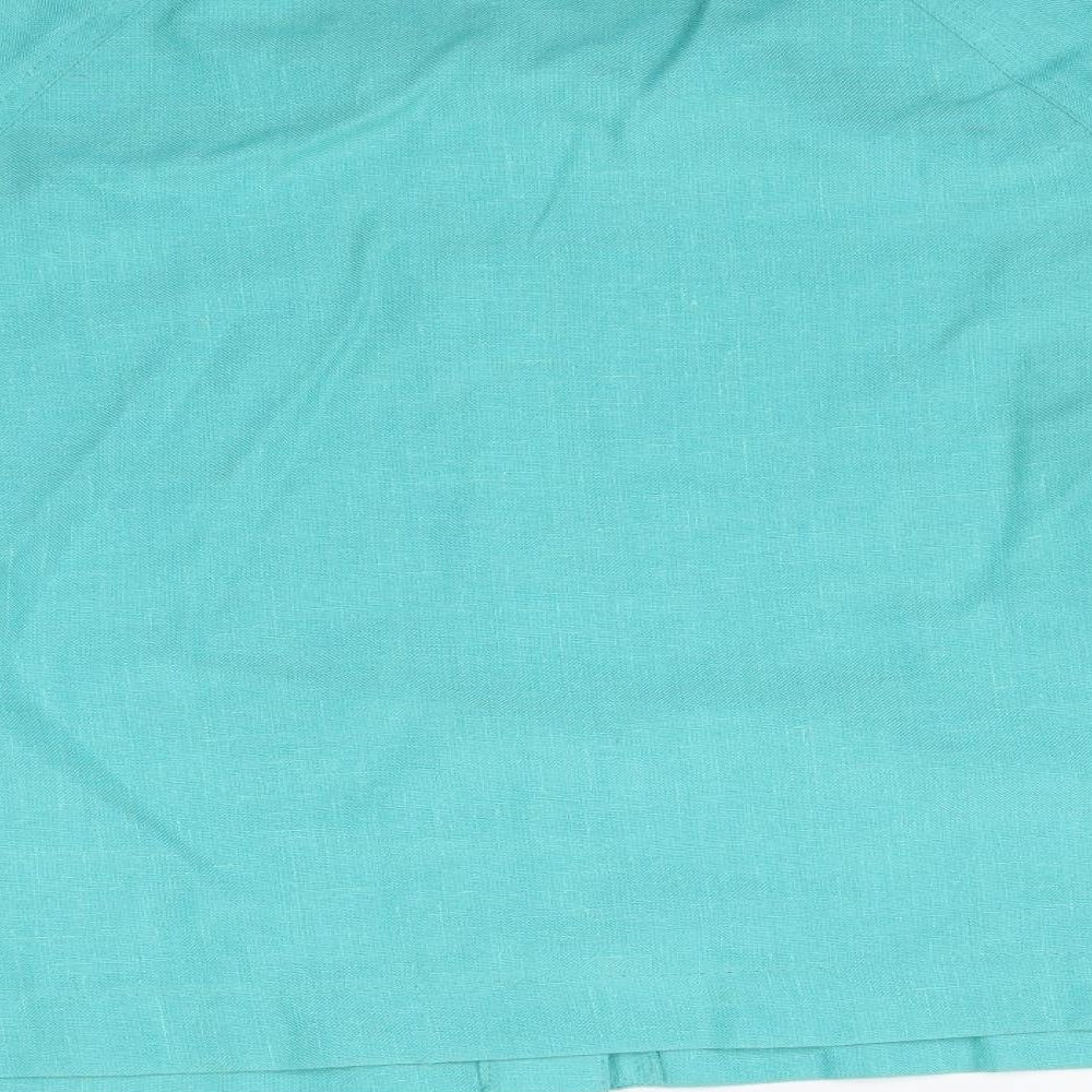 Whim! Womens Blue Basic Button-Up Size 14