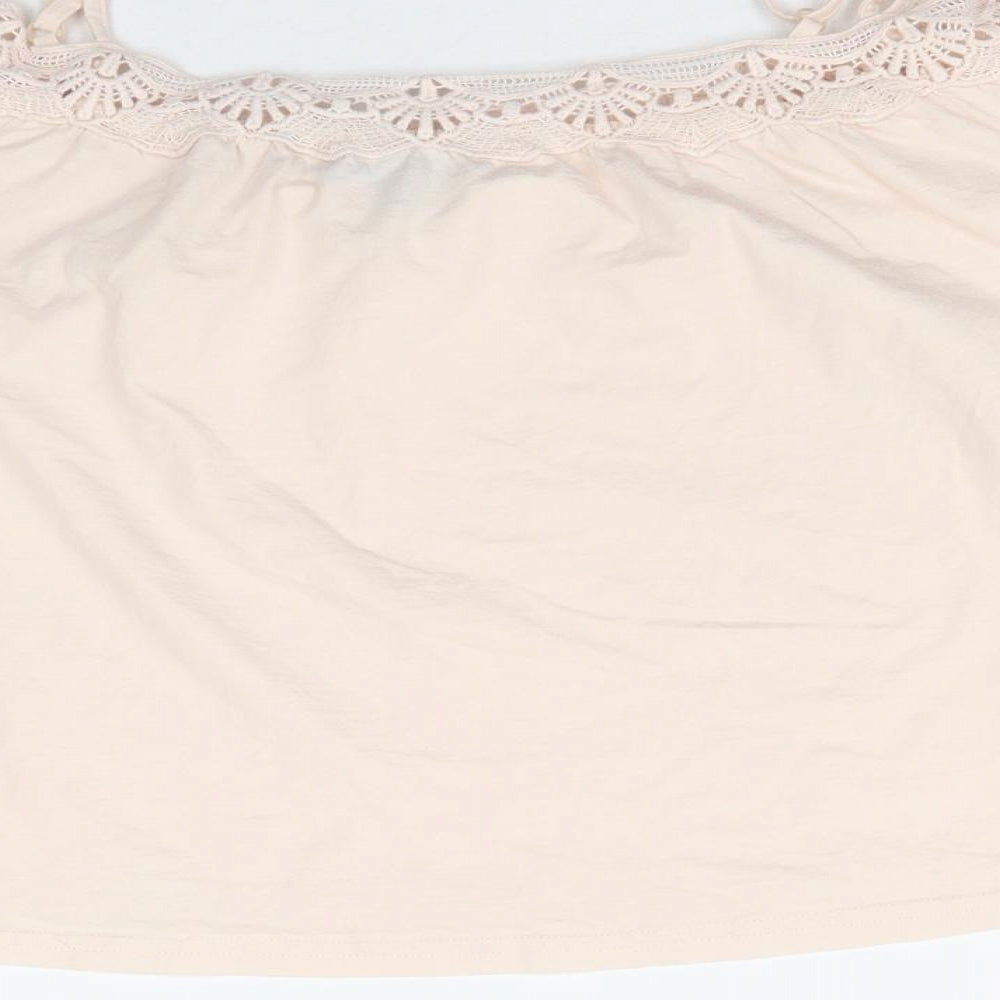 New Look Womens Pink Basic Blouse Size 10