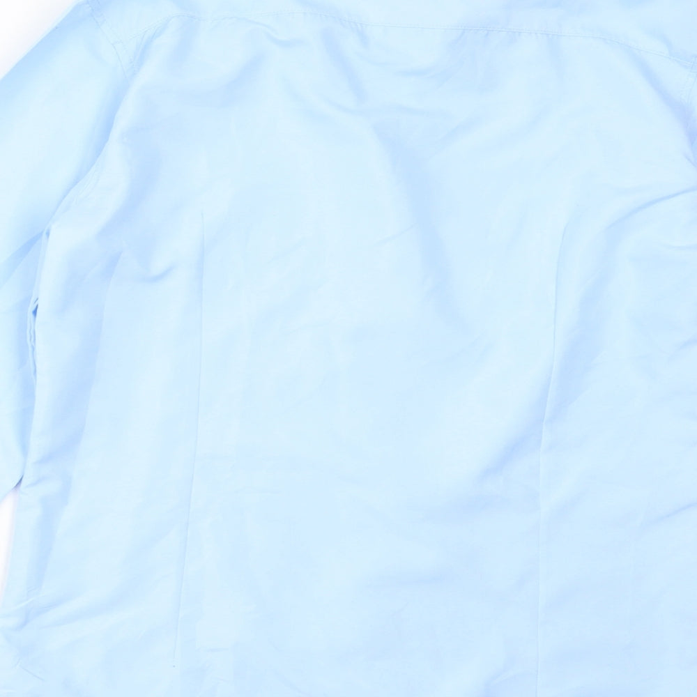 Preworn Mens Blue Button-Up Size L