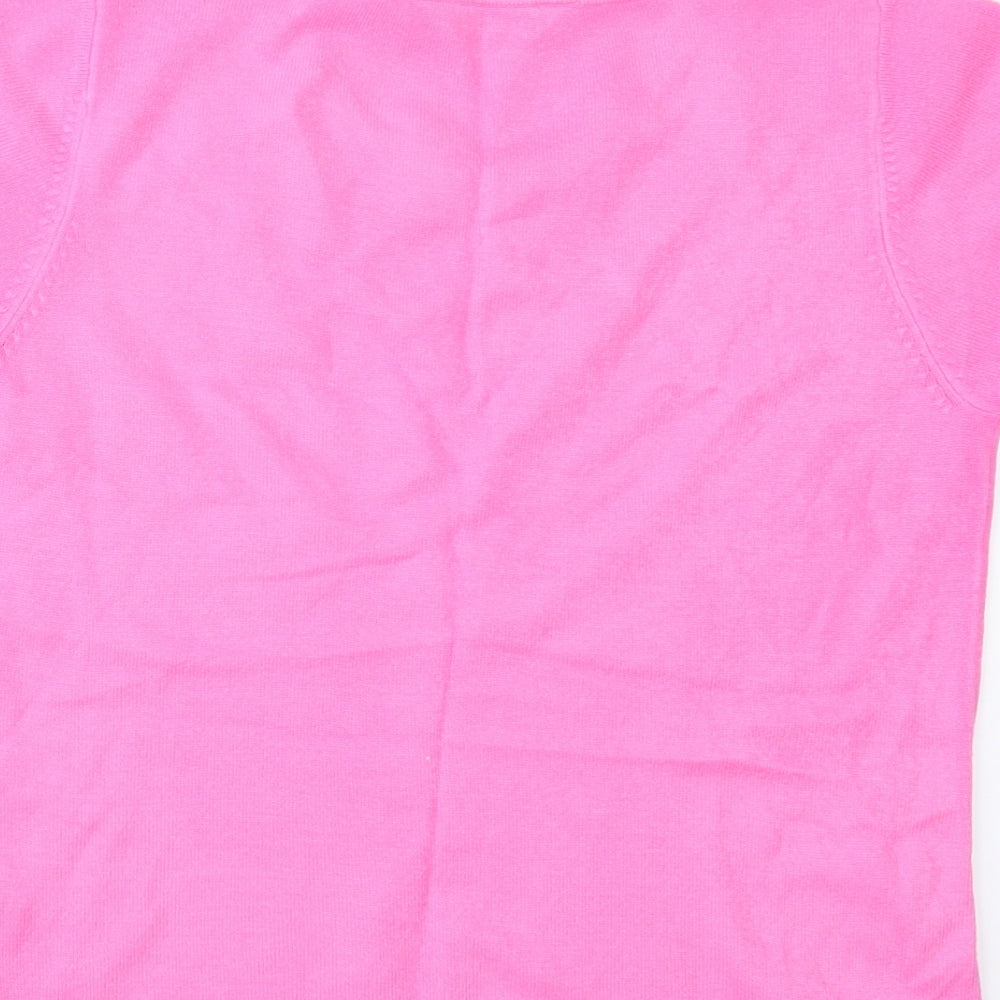Dorothy Perkins Womens Pink Knit Pullover Jumper Size 14