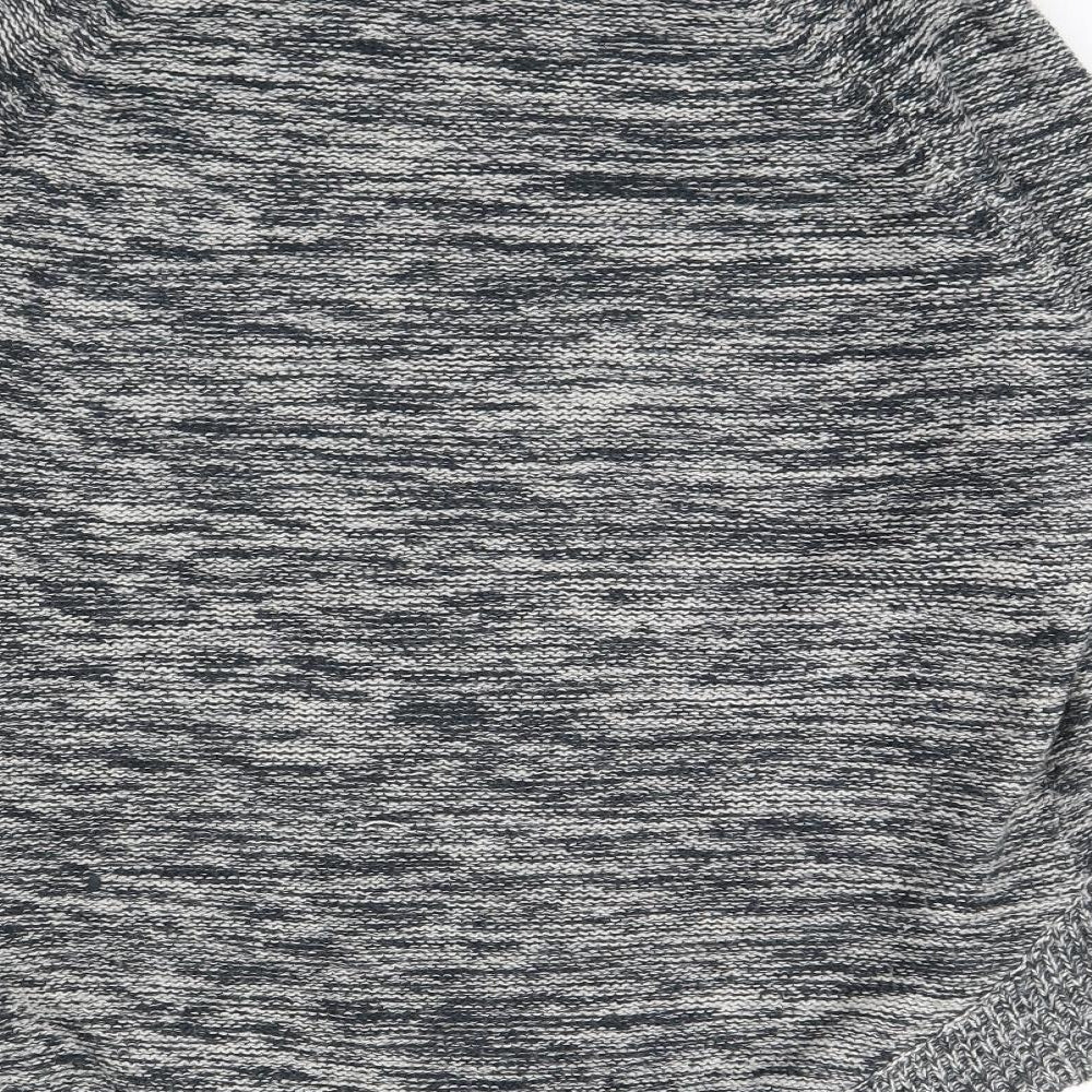 Originals Knitwear Womens Grey Herringbone Pullover Jumper Size M