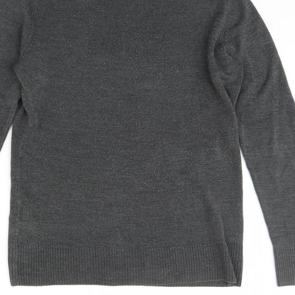 H&M Mens Grey Pullover Jumper Size L