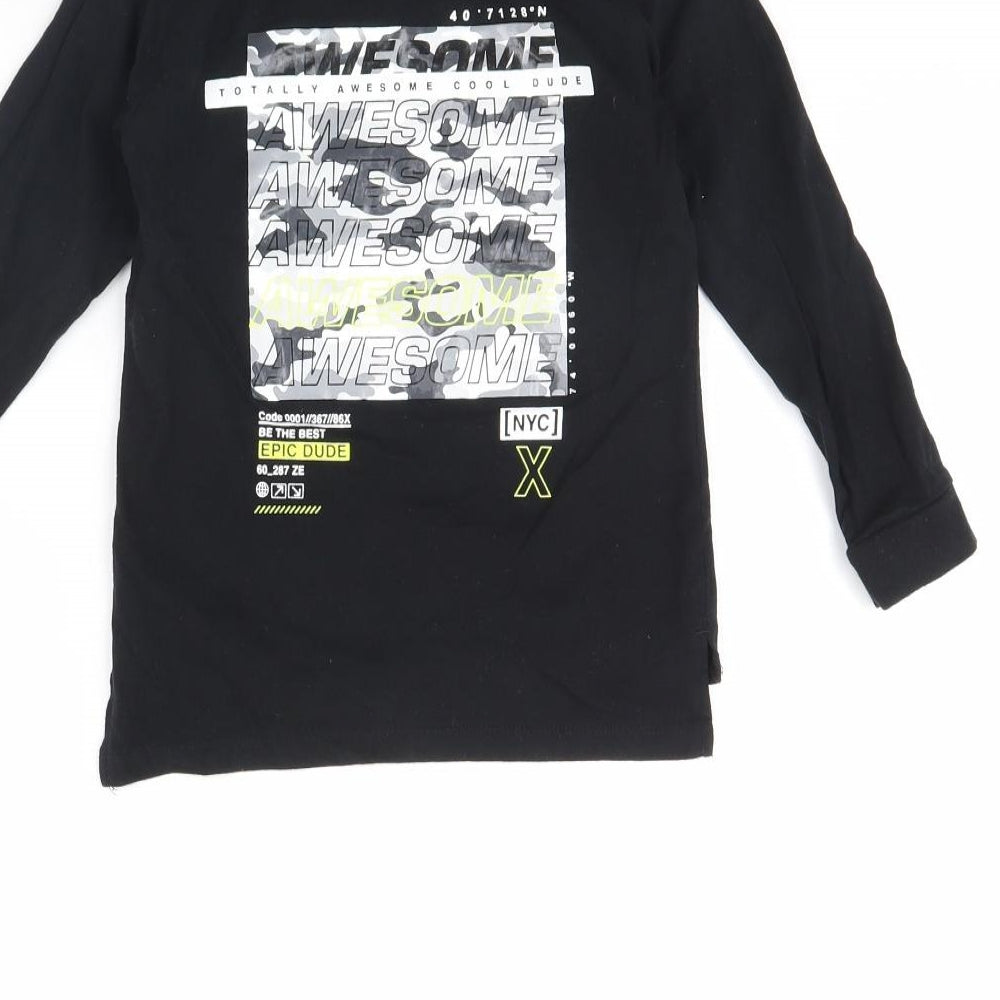 Primark Boys Black Basic T-Shirt Size 4 Years