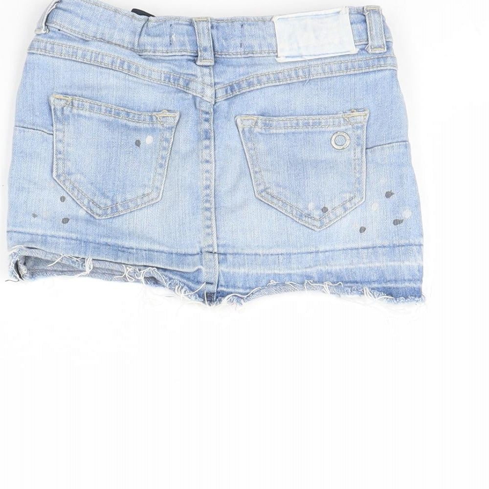 Mango Girls Blue Denim Mini Skirt Size 5 Years