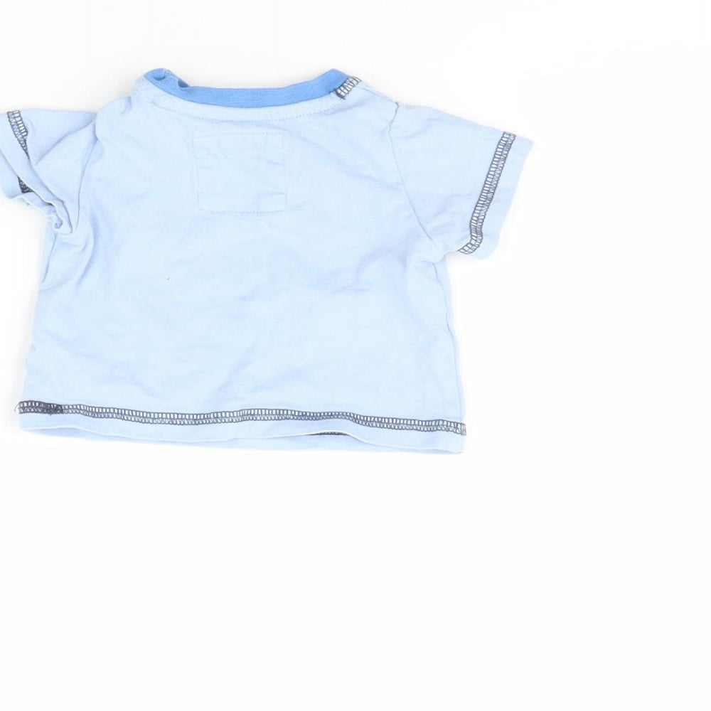 TU Girls Blue Basic T-Shirt Size 0-3 Months - Tiny baby