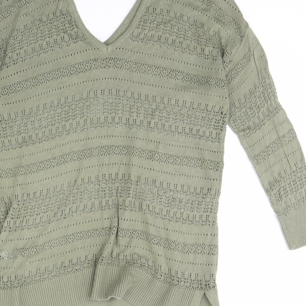 M&Co Womens Green Pullover Jumper Size 12
