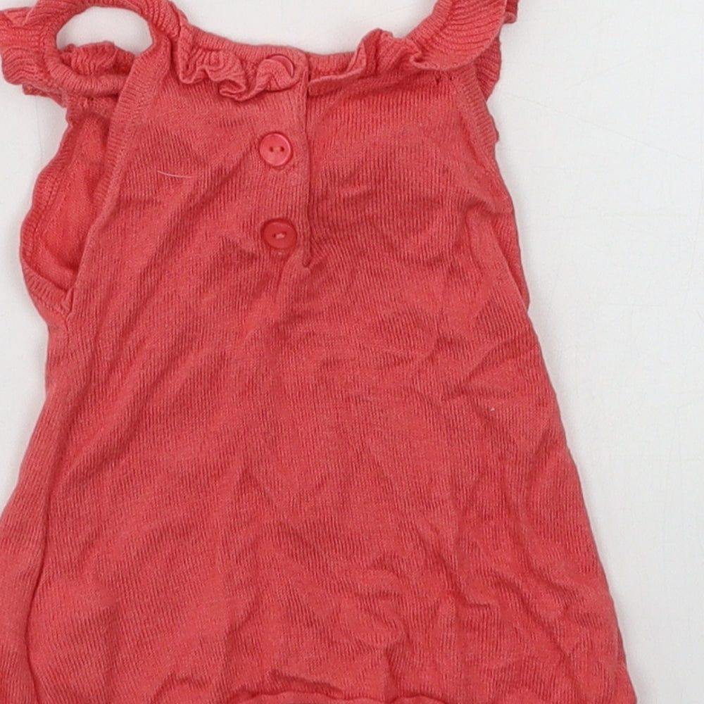 grain de ble Girls Pink Jersey Basic Tank Size 6 Years