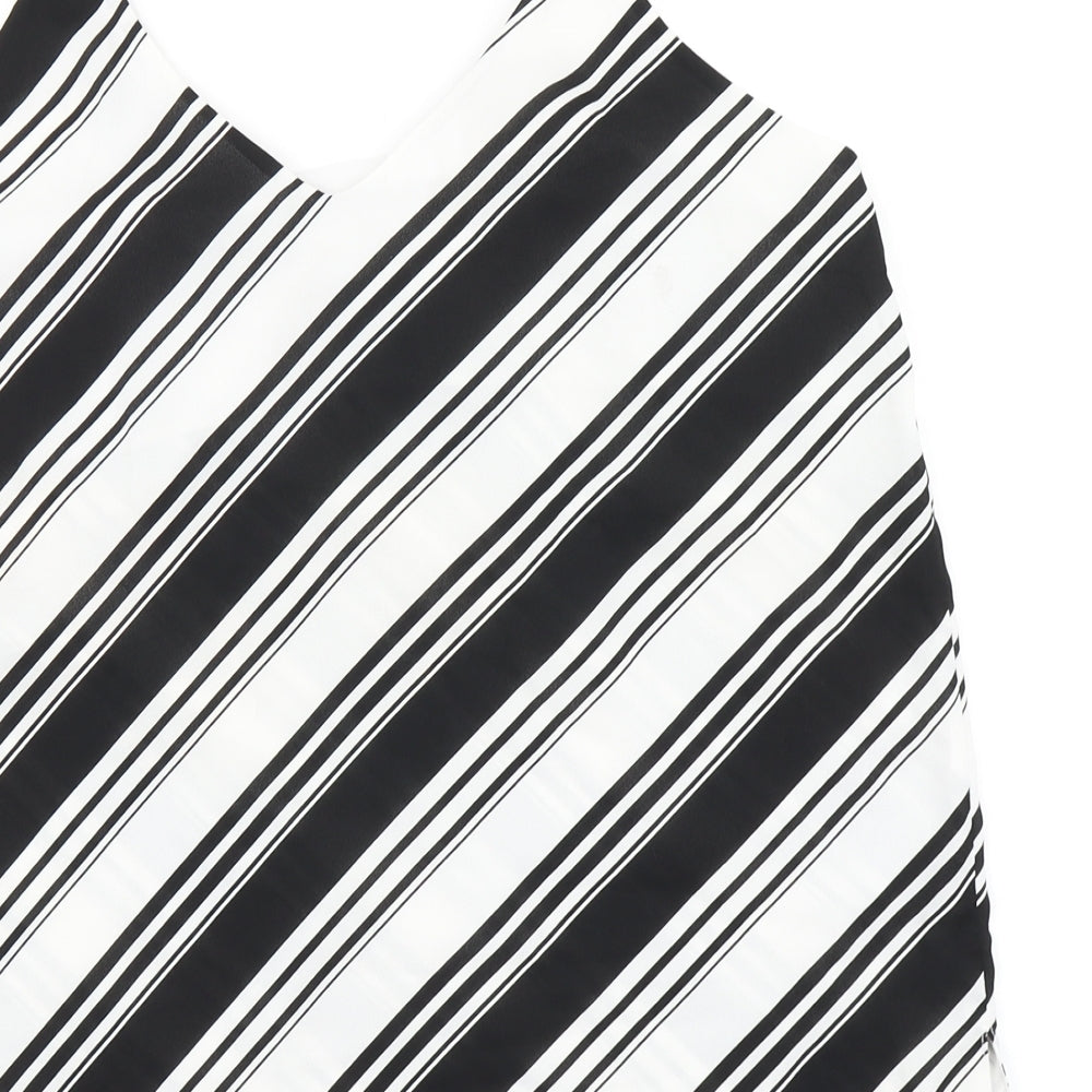 Label Be Womens White Striped Camisole Blouse Size 12