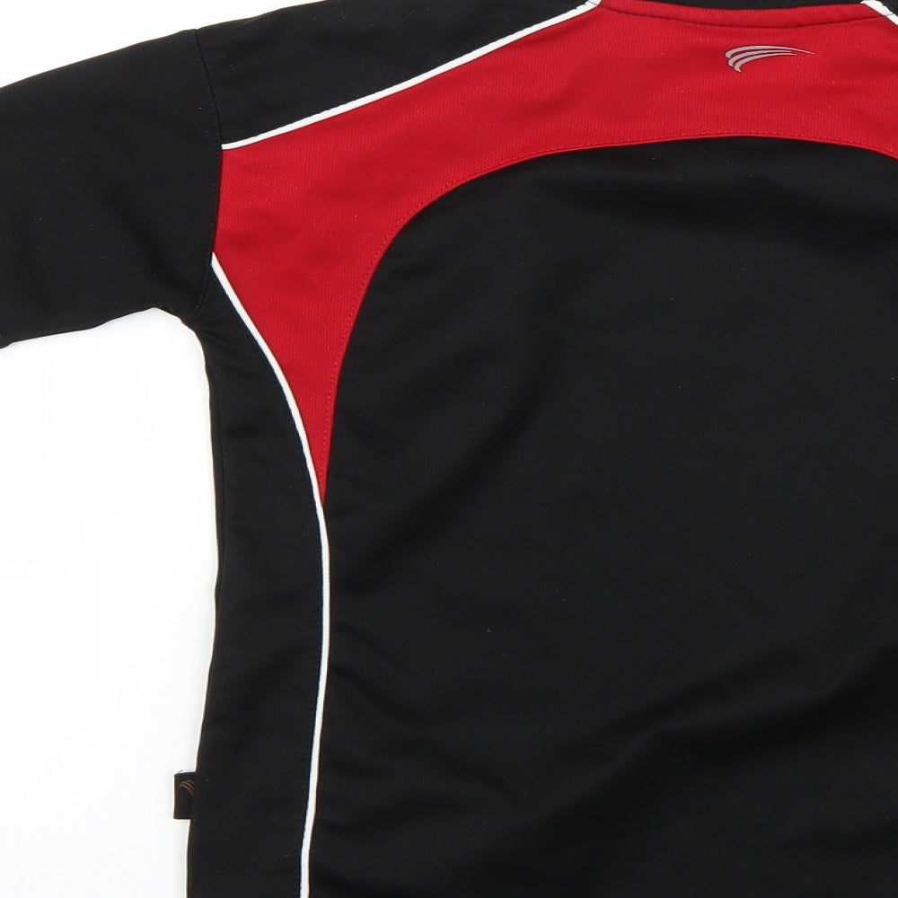 Falcon Mens Black Striped Polo Size XS