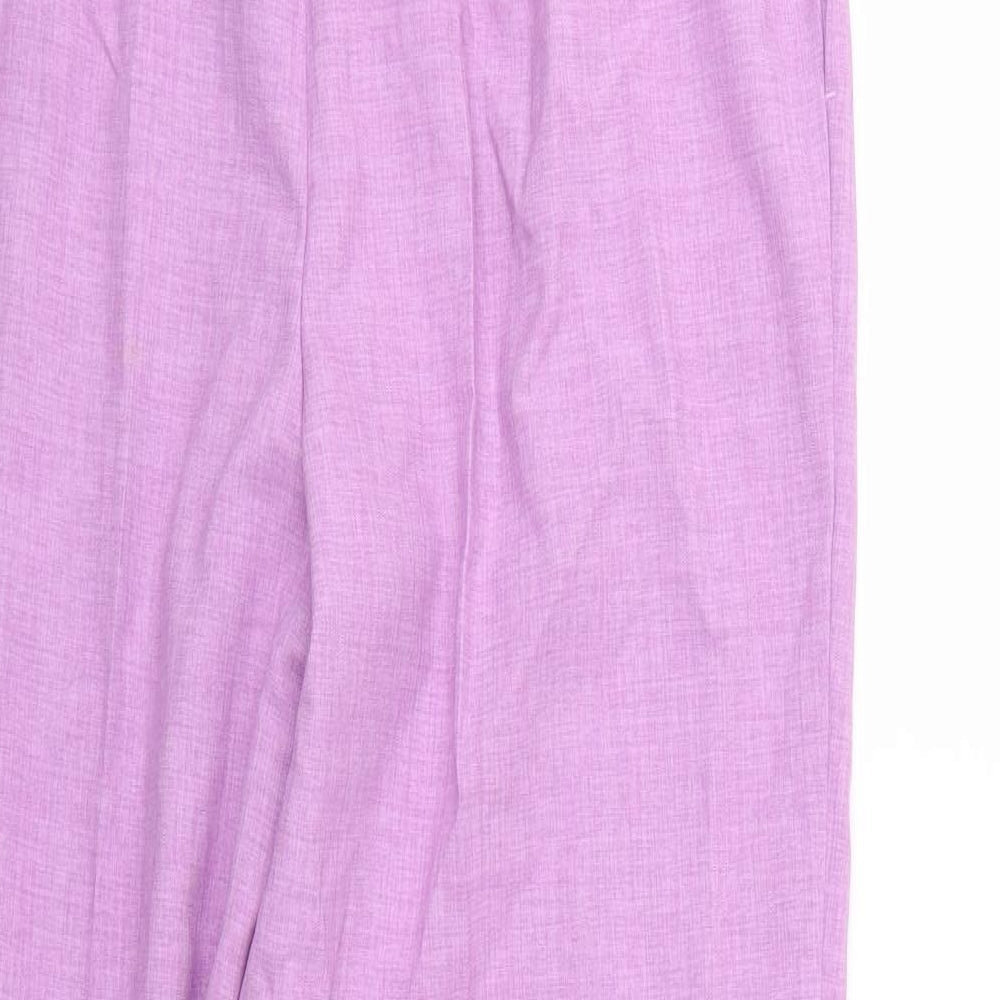 Marks and Spencer Womens Purple Trousers Size 14 L26 in