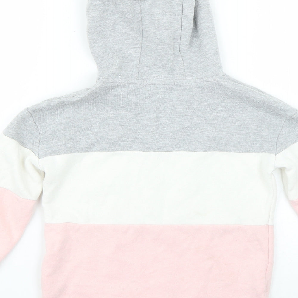 Primark Girls Multicoloured Colourblock Pullover Hoodie Size 5-6 Years