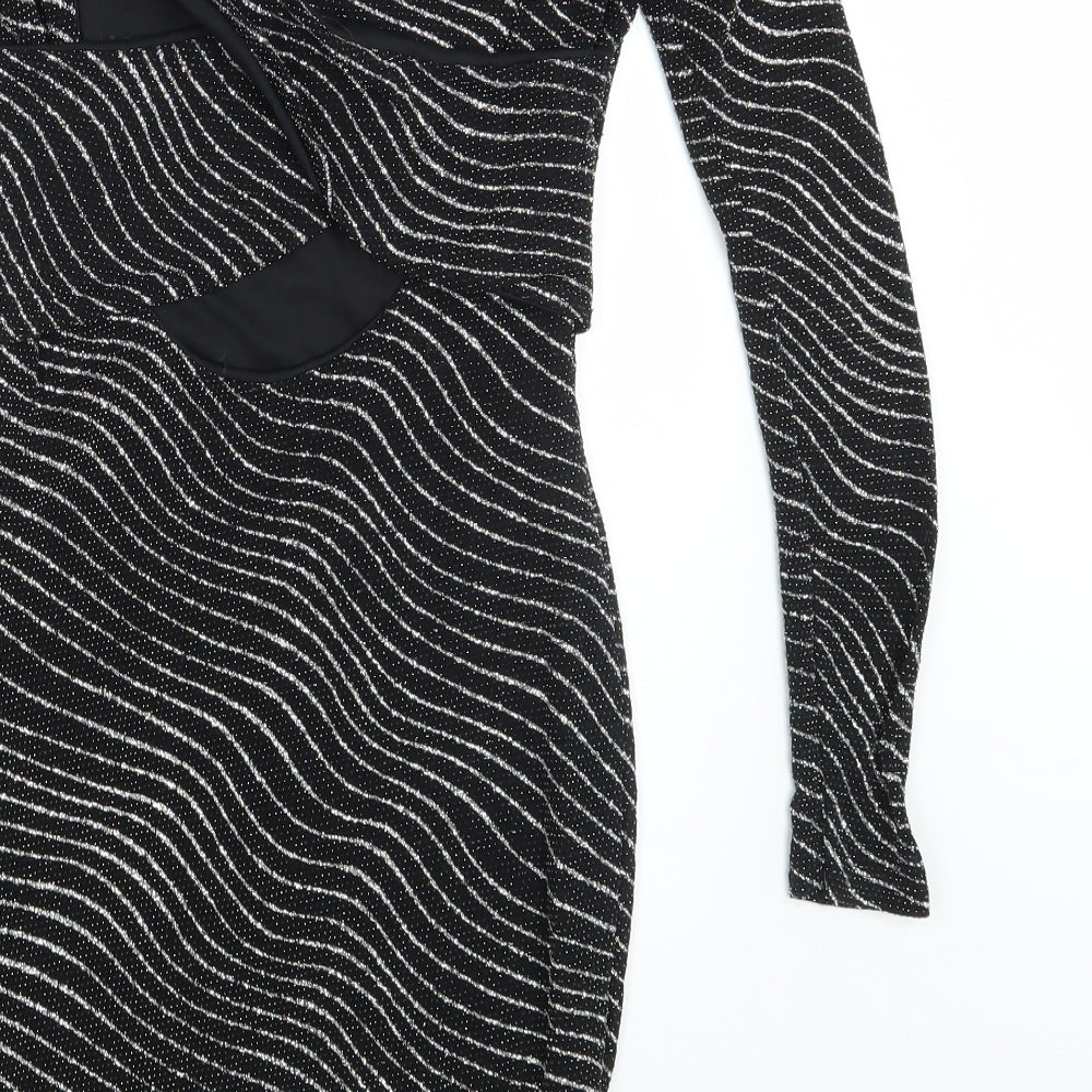PRETTYLITTLETHING Womens Black Fit & Flare Size 6