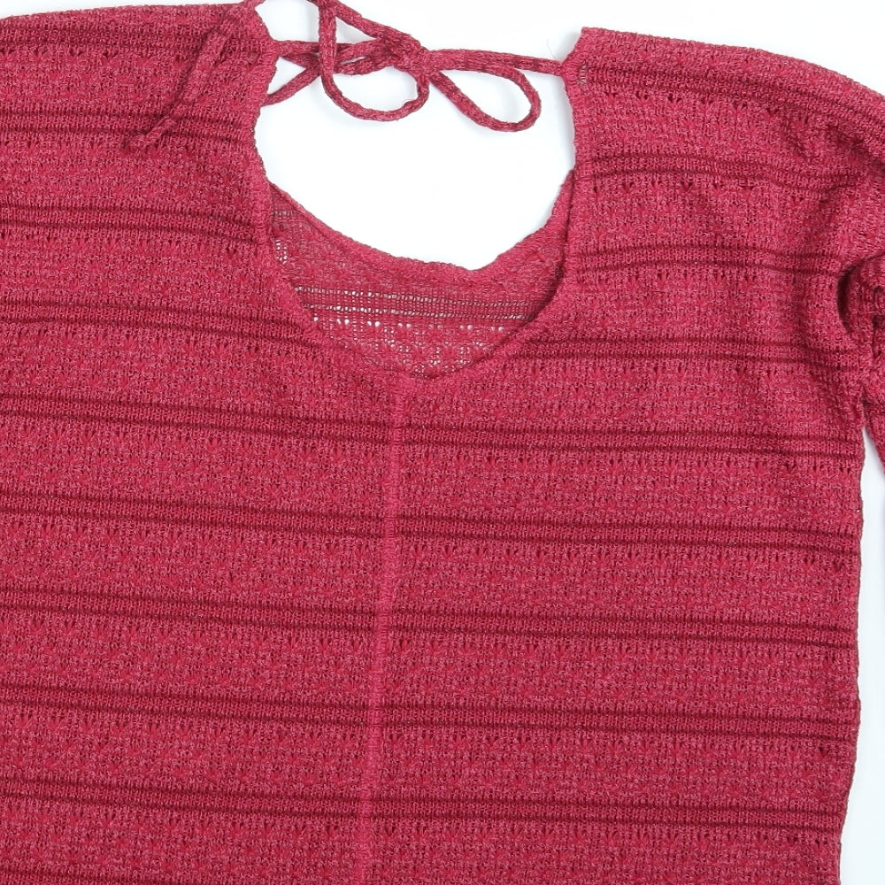 NEXT Womens Pink Knit Pullover Sweatshirt Size 14