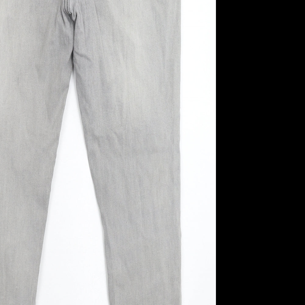Womens Grey Denim Skinny Jeans Size 14 L26 in
