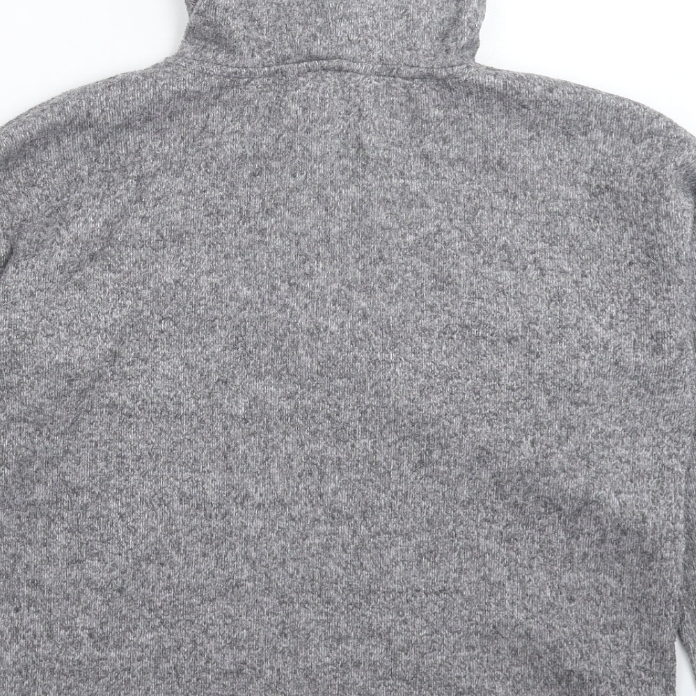 TU Womens Grey Fleece Pullover Hoodie Size 10