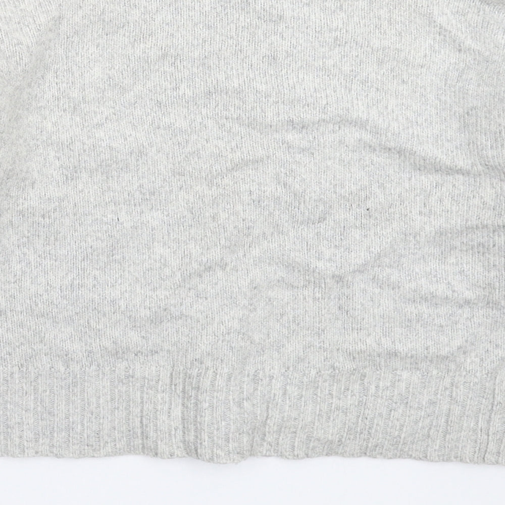 New Look Womens Grey Knit Pullover Jumper Size S