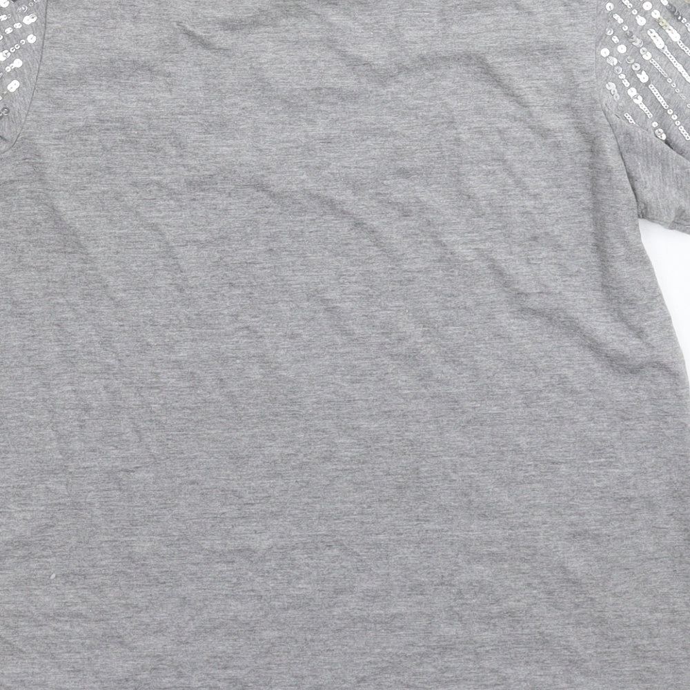NEXT Womens Grey Basic T-Shirt Size 10