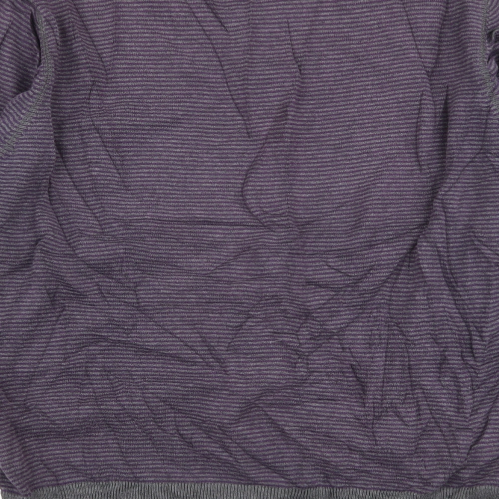 rice-37 Mens Multicoloured Striped Pullover Jumper Size L