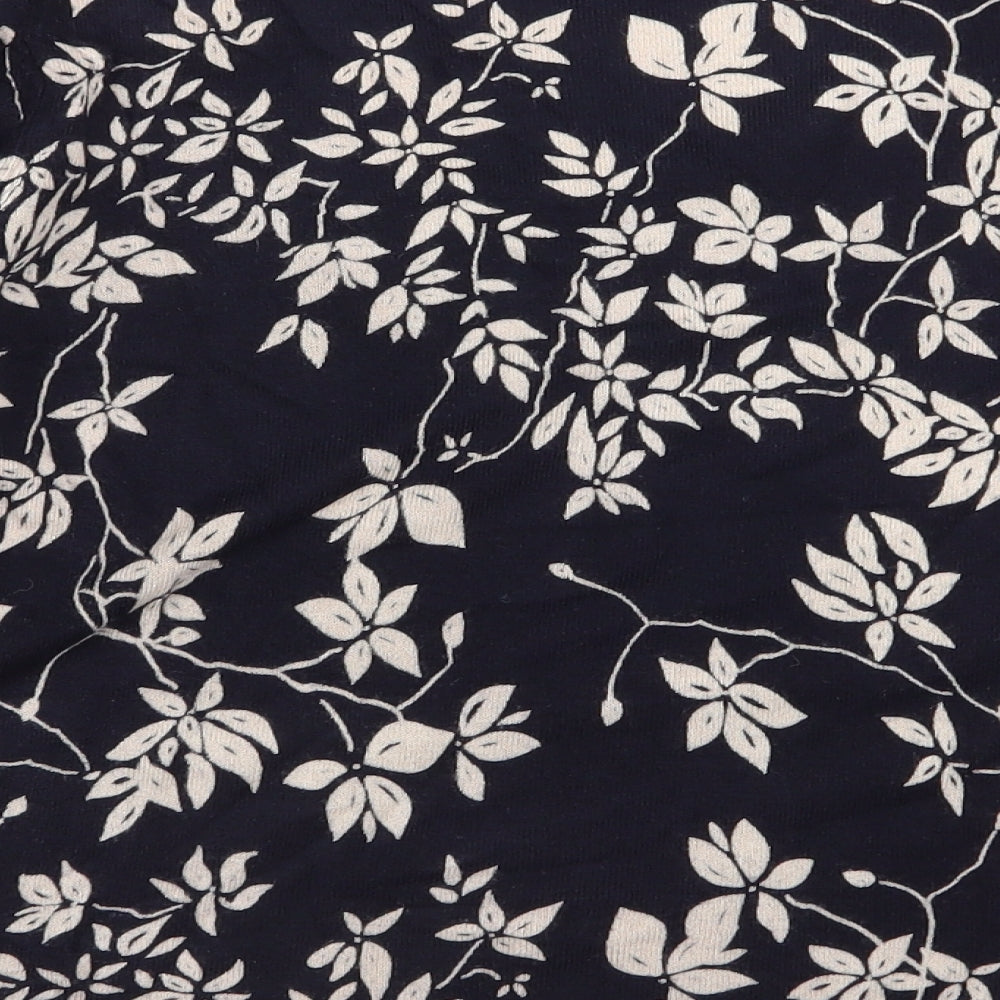 Debenhams Womens Blue Floral Pullover Jumper Size 10
