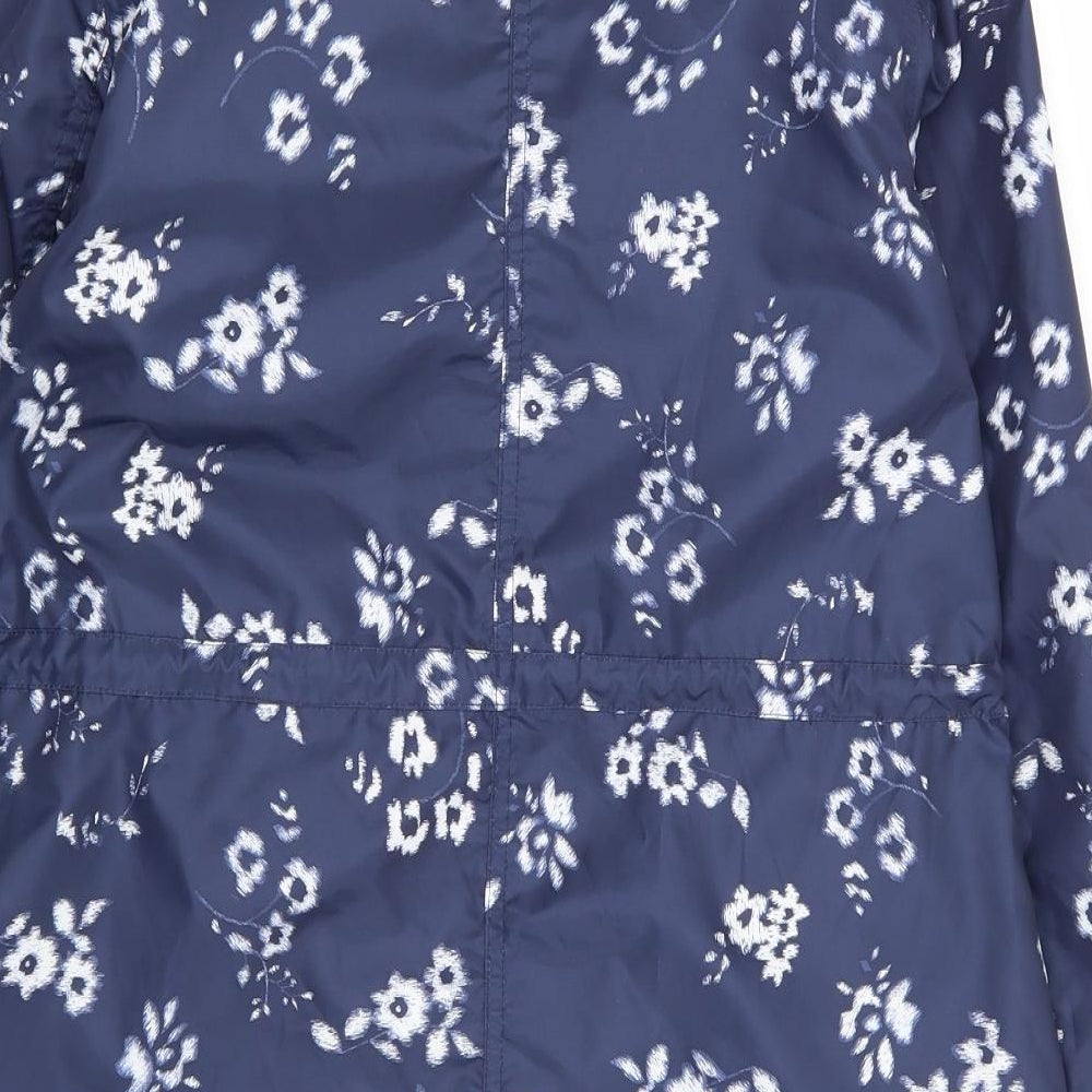 Peacocks Womens Blue Floral Jacket Coat Size 12