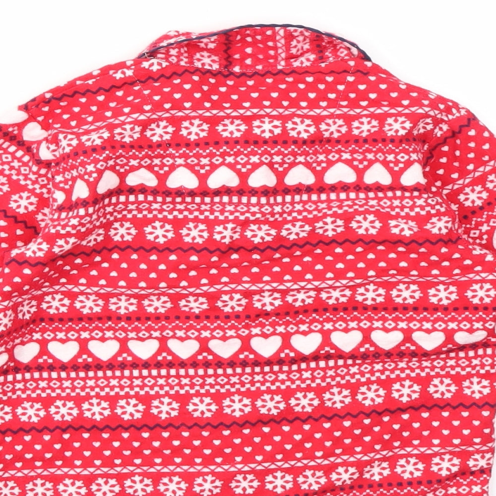 Young Dimension Girls Red Geometric Top Pyjama Top Size 4-5 Years