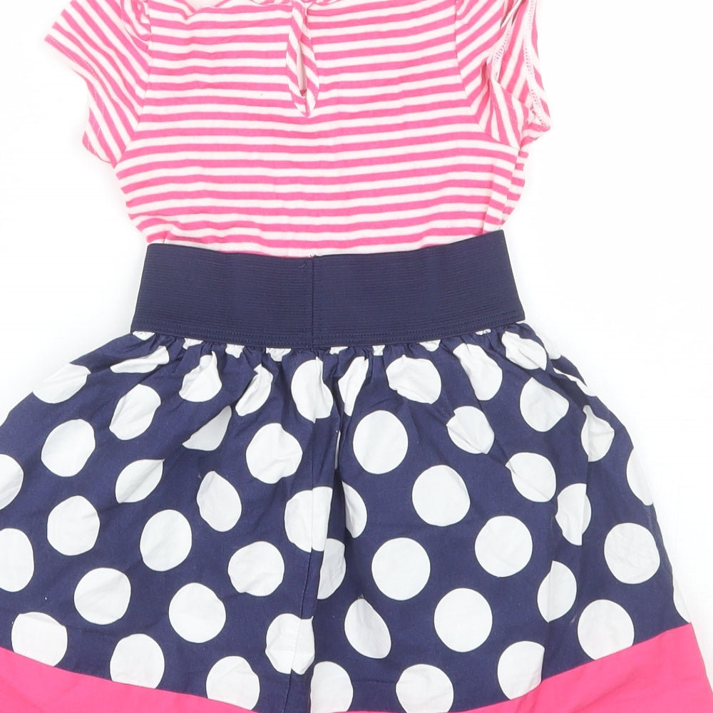 Miniroz Girls Pink Striped T-Shirt Dress Size 2-3 Years