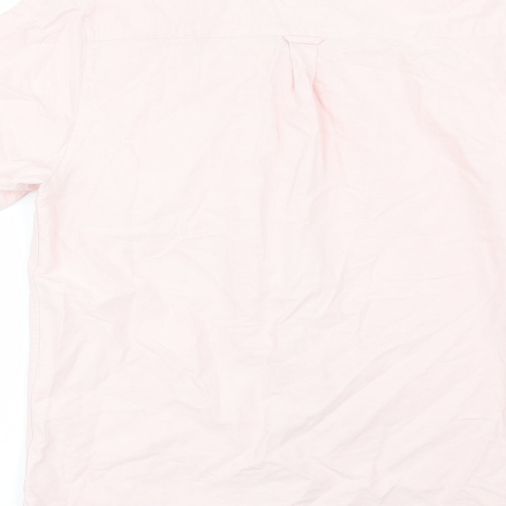 Primark Mens Pink Button-Up Size L