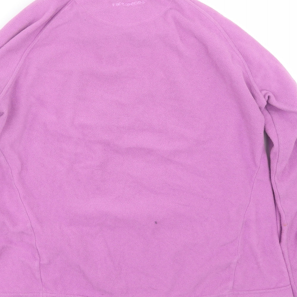 Rare Species Womens Purple Fleece Pullover Sweatshirt Size 14