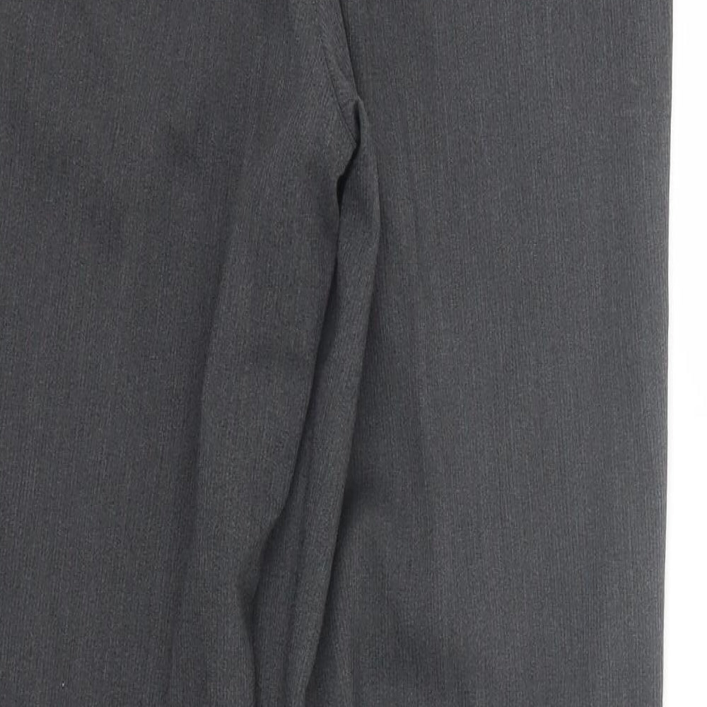 Preworn Womens Grey Striped Trousers Size 28 L32 in
