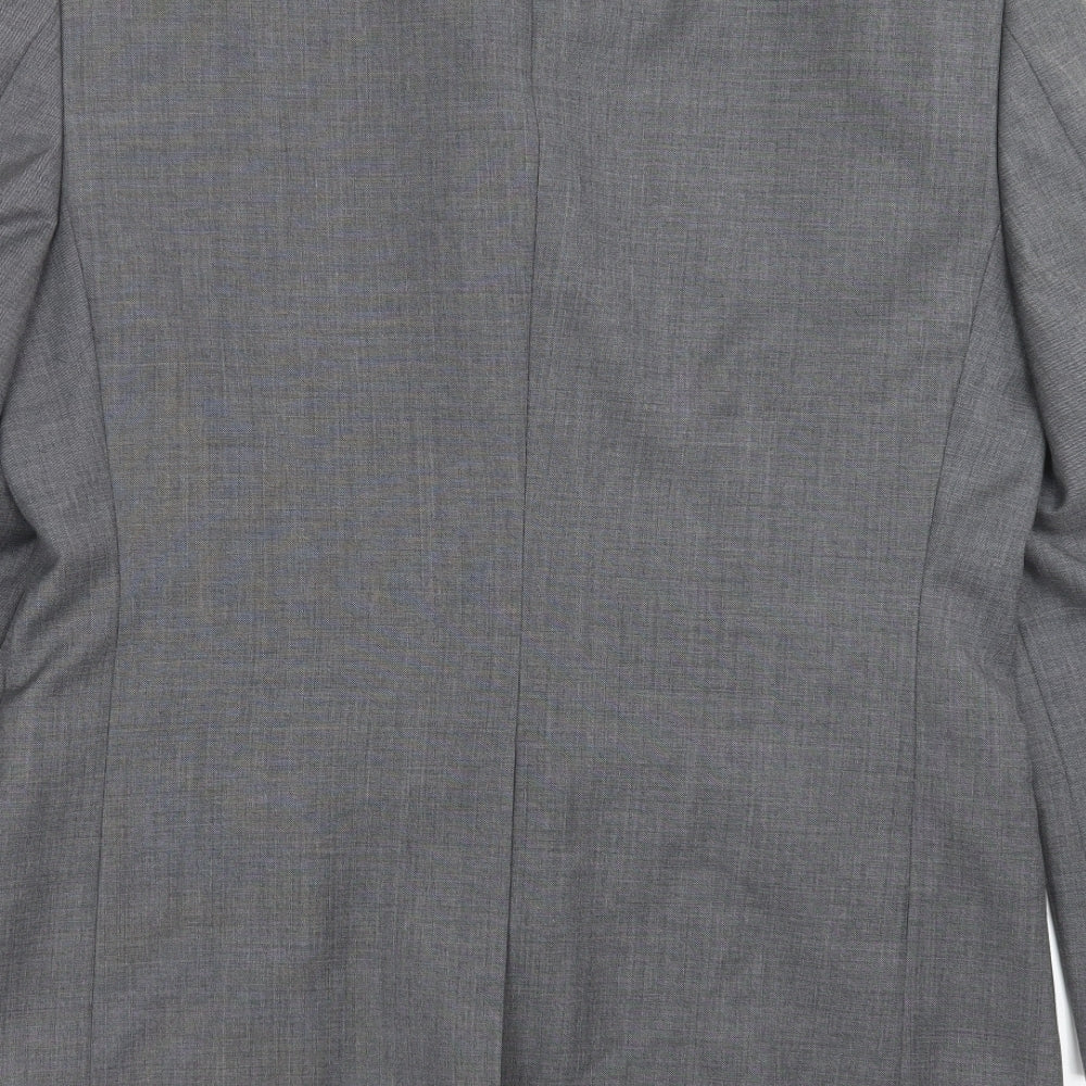 GREENWOODS Mens Grey Jacket Suit Jacket Size 38