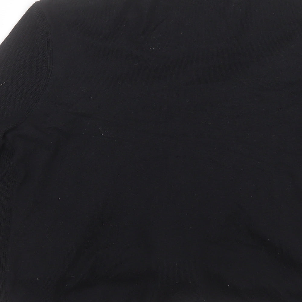 George Womens Black Geometric Knit Cardigan Jumper Size 12 - blouse with cardigan