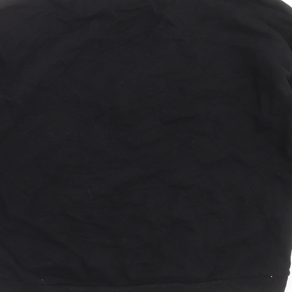 New Look Womens Black Geometric Pullover Sweatshirt Size 10