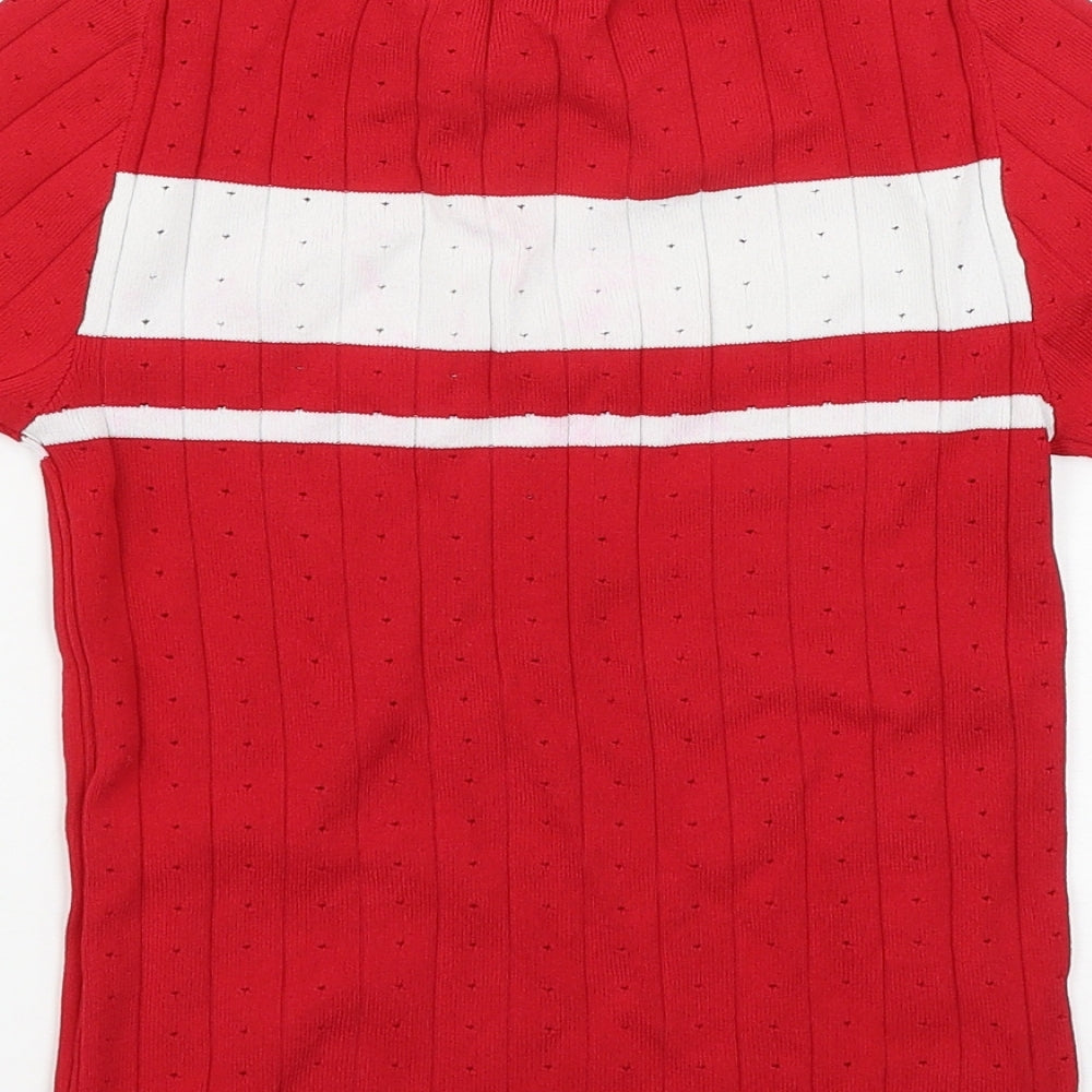 Mango Womens Red Pullover Jumper Size S