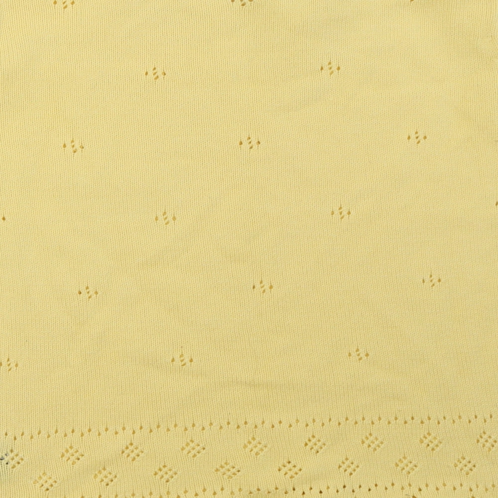 amy moore Womens Yellow Basic T-Shirt Size S
