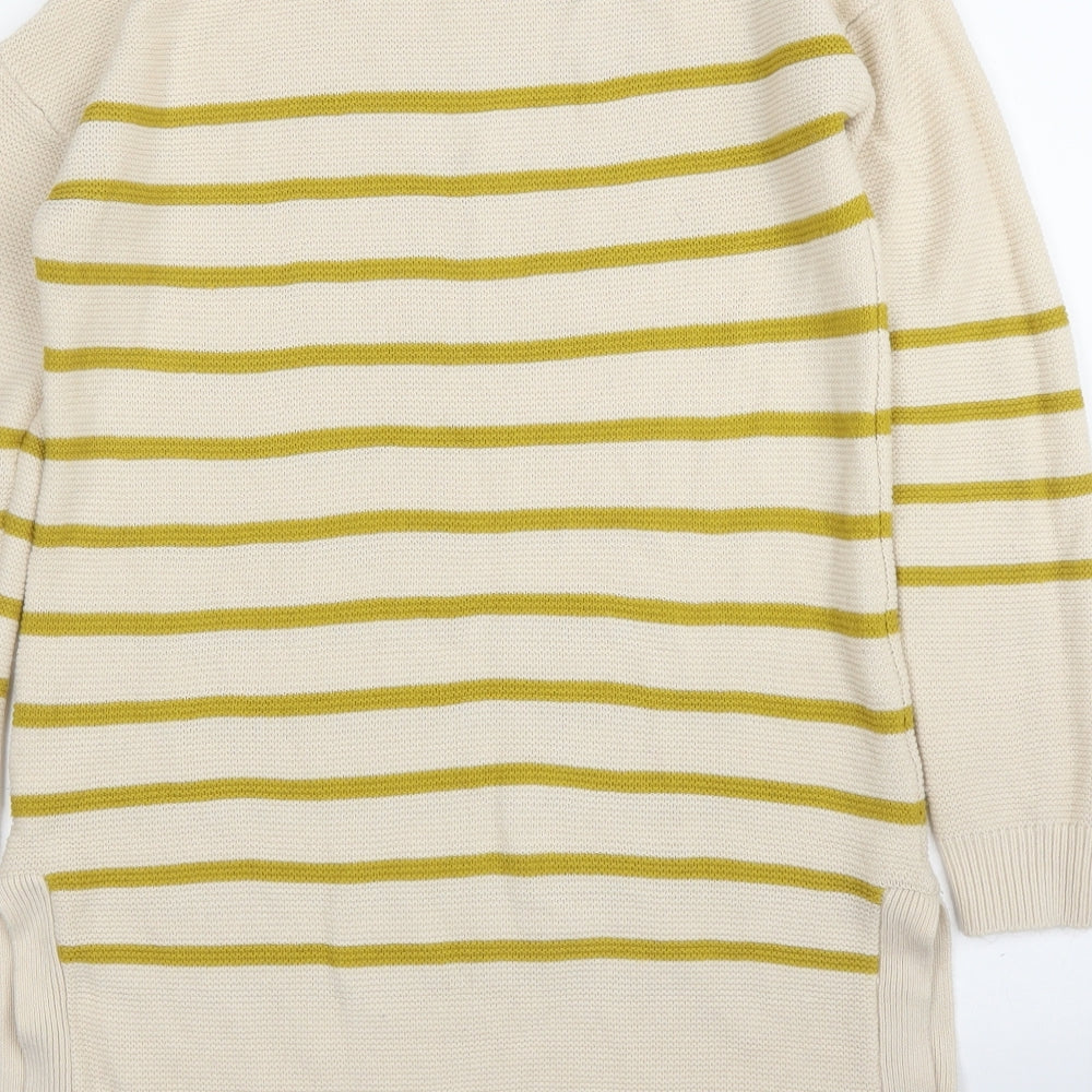 TU Womens Beige Striped Tunic Jumper Size 8