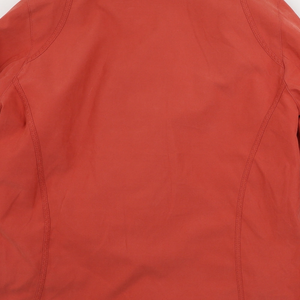 EWM Womens Orange Jacket Coat Size 10