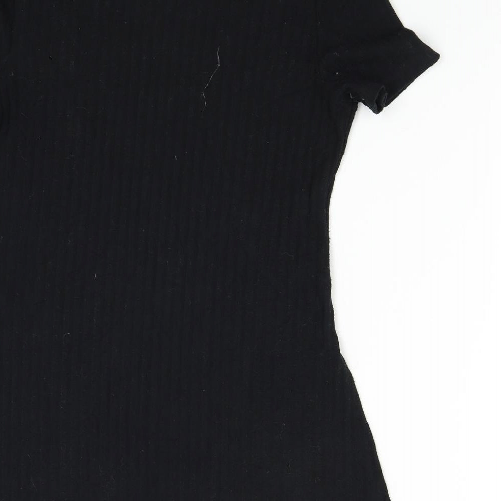 Michelle Keegan Womens Black Basic T-Shirt Size S