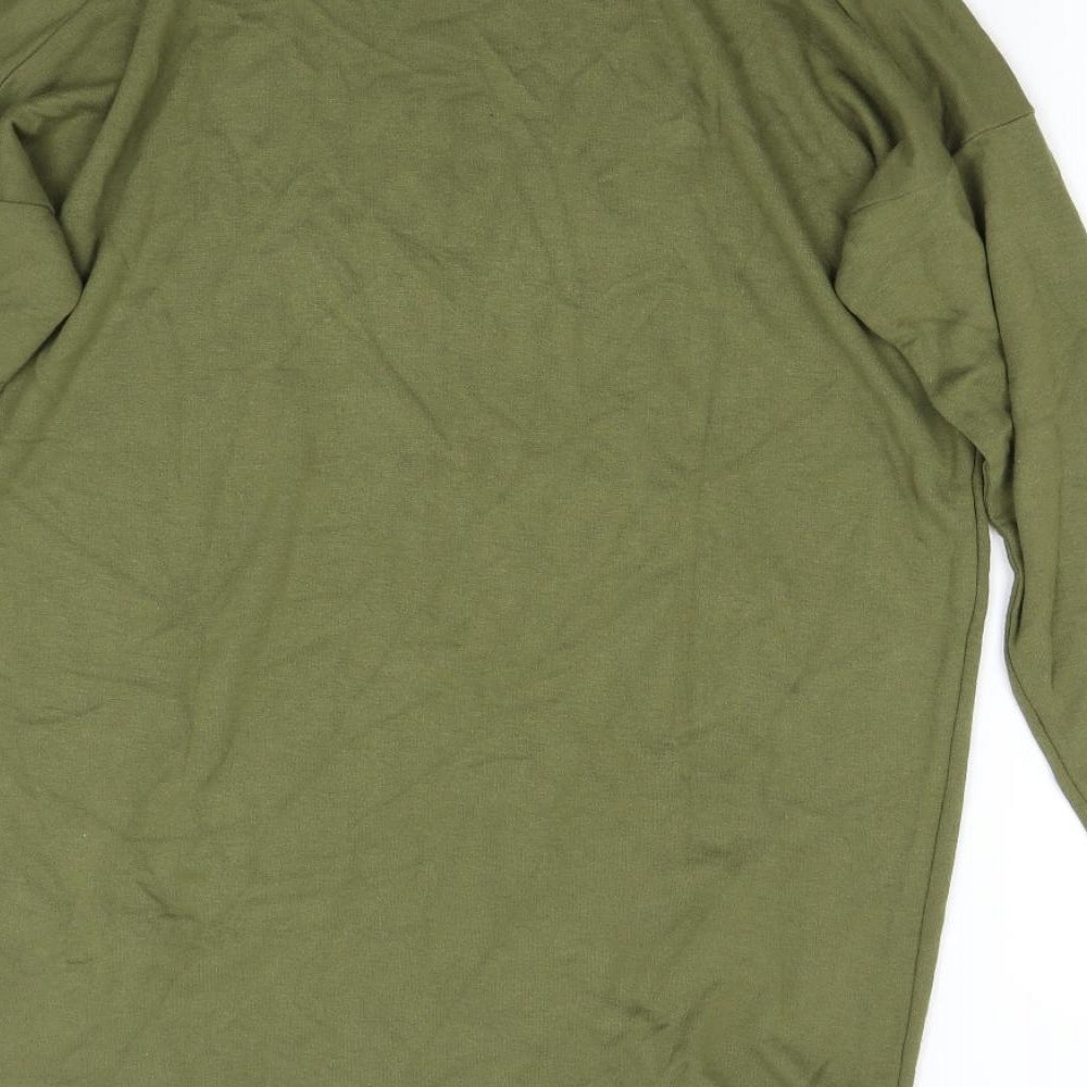 Topshop Womens Green Pullover Sweatshirt Size 8