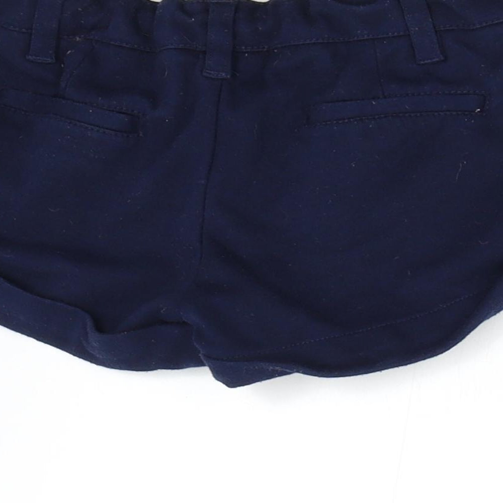 Monoprix Girls Blue Hot Pants Shorts Size 5 Years