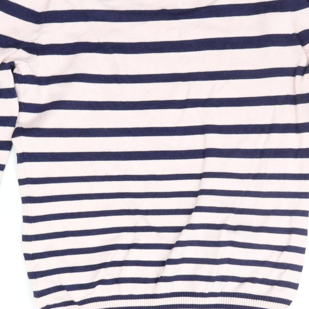 LCW Casual Womens Pink Striped Pullover Jumper Size M