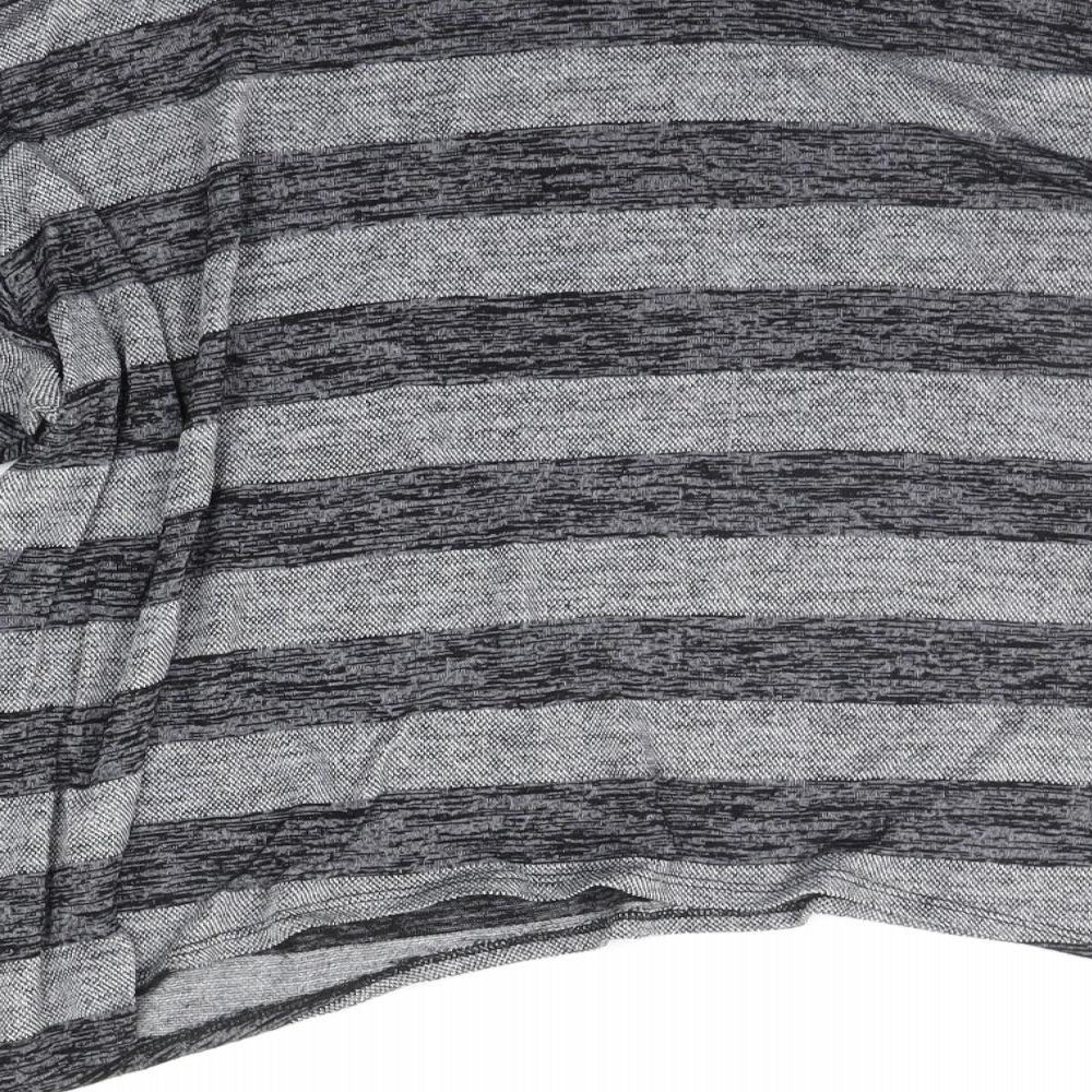 Saloos Womens Grey Striped Pullover Jumper Size 16