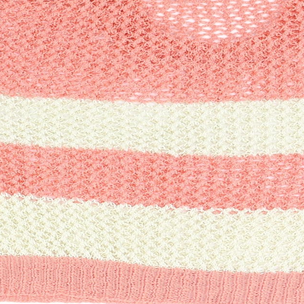 Internacionale Womens Orange Striped Pullover Jumper Size 10