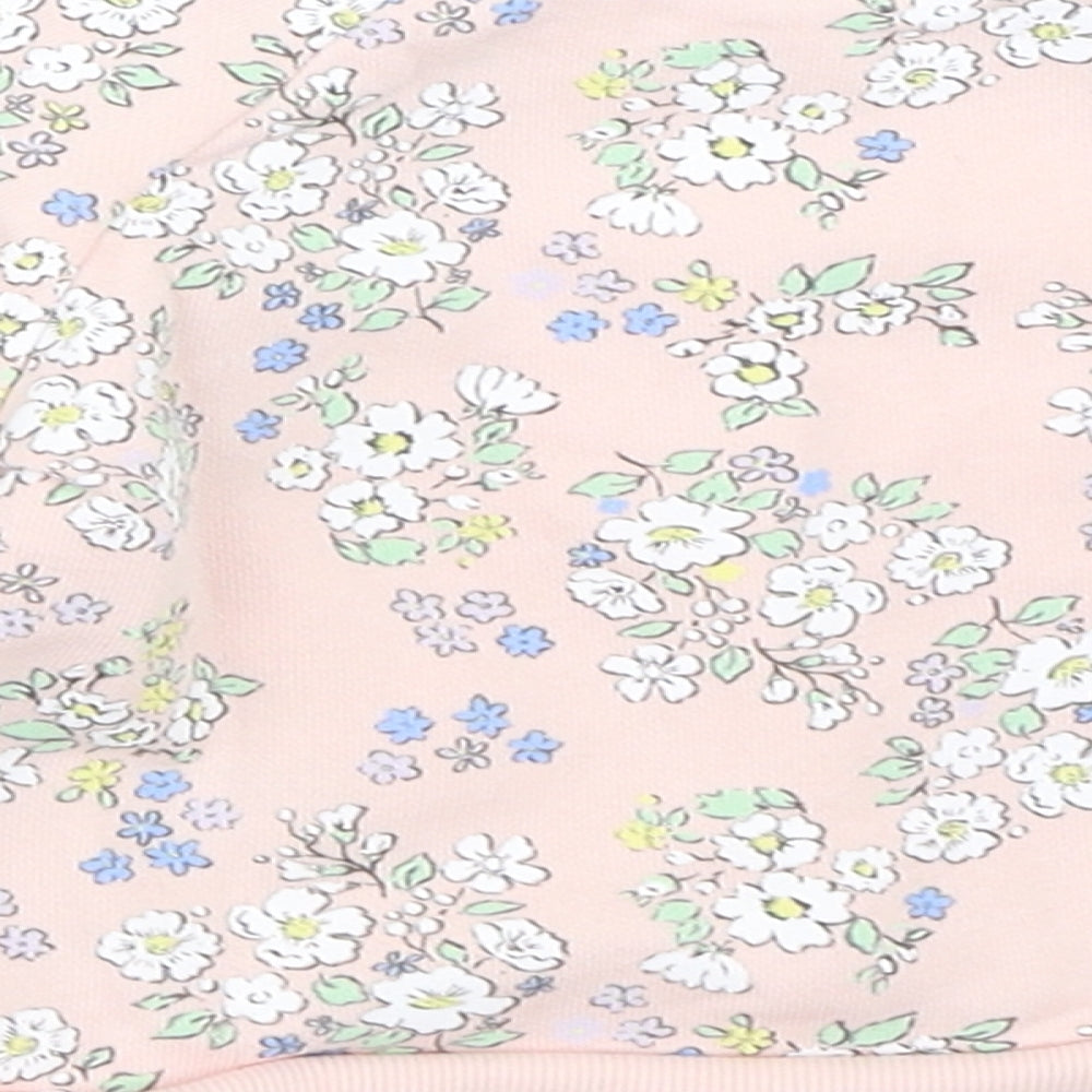 Primark Girls Pink Floral Pullover Jumper Size 3-6 Months
