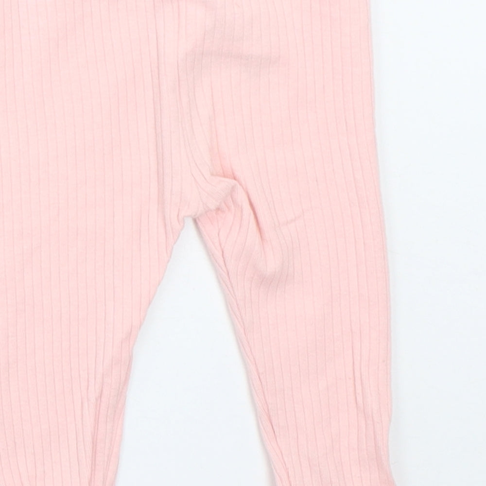 M&Co Girls Pink Capri Leggings Size 3-6 Months