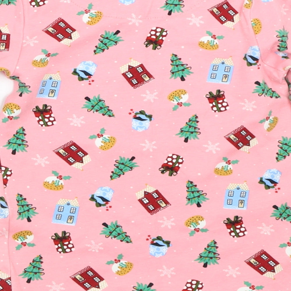George Girls Pink Solid Top Pyjama Top Size 3-4 Years - christmas