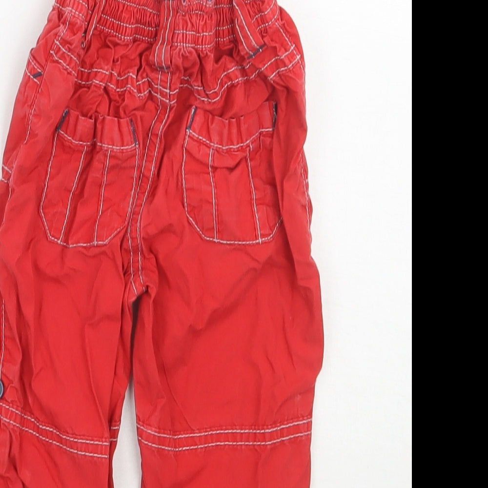 TU Baby Red Cargo Trousers Size 3-6 Months