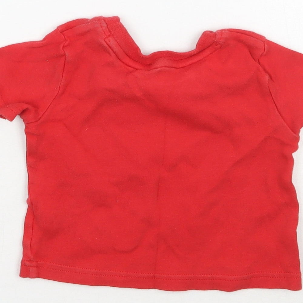 George Boys Red Basic T-Shirt Size 3-6 Months - Spiderman