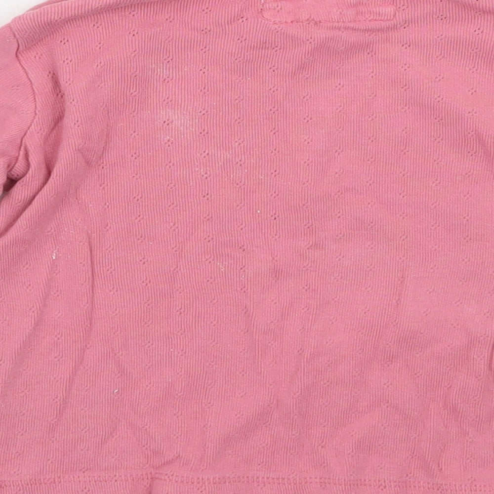 NEXT Girls Pink Basic T-Shirt Size 12 Months